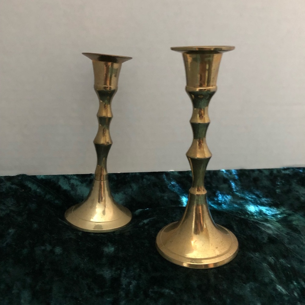 Vintage Brass Candle Holders